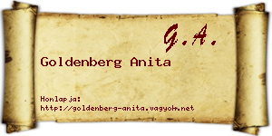 Goldenberg Anita névjegykártya