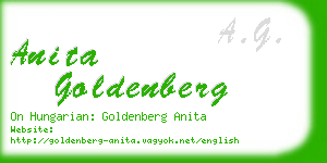 anita goldenberg business card